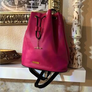 Juicy Couture Fuchsia Backpack with Black Straps